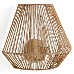 Бра с плетенным из пеньки абажуром Jutti H25 см варинант исполнения - 1 | Loft Concept в Ижевске