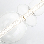 Подвесной светильник линейный с прозрачными стеклянными шарами разного диаметра Eurofase варинант исполнения - 13 | Loft Concept в Ижевске