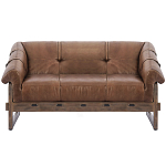 Двухместный диван Duncan винтажная коричневая кожа варинант исполнения - 1 | Loft Concept в Ижевске