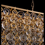 Люстра овальная каскадная с подвесками в форме колец Galaxy of Light варинант исполнения - 3 | Loft Concept в Ижевске