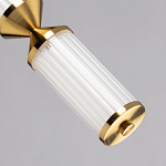 Подвесной светильник с двумя белыми рифлеными цилиндрическими плафонами Golden Swirl варинант исполнения - 6 | Loft Concept в Ижевске