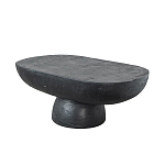 Столик кофейный черного цвета с овальной столешницей и круглым основанием Black Dalmen Table варинант исполнения - 5 | Loft Concept в Ижевске