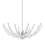 Люстра  с круглыми прозрачными шарами на серебряном каркасе Silver Stalk варинант исполнения - 2 | Loft Concept в Ижевске