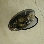 Шкатулка из эпоксидной смолы с цветами черная Epoxy Resin Oval Box Black варинант исполнения - 2 | Loft Concept в Ижевске