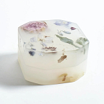 Шкатулка из эпоксидной смолы с цветами белая Epoxy Resin Square Box White варинант исполнения - 4 | Loft Concept в Ижевске