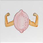 Плитка дизайнерская с узором Лимон варинант исполнения - 2 | Loft Concept в Ижевске