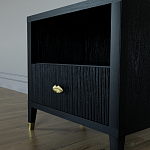 Прикроватная тумбочка с полкой Elsa Dreams Black варинант исполнения - 3 | Loft Concept в Ижевске