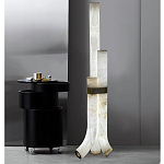 Торшер геометрический с тремя мраморными плафонами Marble Tripod варинант исполнения - 4 | Loft Concept в Ижевске