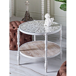 Журнальный столик из натурального дерева в винтажном стиле Openwork Coffee Table варинант исполнения - 6 | Loft Concept в Ижевске