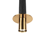 Подвесной светильник с узким цилиндрическим плафоном и золотым металлическим декором Concrete Pipe варинант исполнения - 6 | Loft Concept в Ижевске