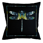 Подушка декоративная стрекоза сине-зеленый узор Ikat Pattern варинант исполнения - 1 | Loft Concept в Ижевске