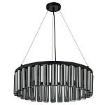 Люстра со стеклянными цилиндрическими плафонами Luminous Cylinders Smoky Round варинант исполнения - 4 | Loft Concept в Ижевске