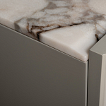 Тумба под телевизор серая с мраморной столешницей Uniqueness Marble варинант исполнения - 5 | Loft Concept в Ижевске
