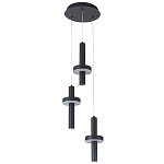 Каскадный светильник с 3-мя плафонами Flos Black Metal Acrylic Trio Hanging Lamp варинант исполнения - 1 | Loft Concept в Ижевске