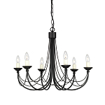 Люстра черного цвета ручной работы с канделябрами и переплетенной проволочной драпировкой Elstead Lighting варинант исполнения - 10 | Loft Concept в Ижевске