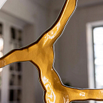 Зеркало кругле с декоративной золотой вставкой Golden Tree варинант исполнения - 5 | Loft Concept в Ижевске