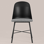 Стул из прочного пластика на металлическом основании Anora Black варинант исполнения - 2 | Loft Concept в Ижевске