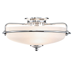 Потолочный светильник со стеклянным плафоном на изогнутых кронштейнах Quoizel  варинант исполнения - 7 | Loft Concept в Ижевске