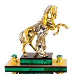 Настольный письменный набор из малахита с декором в виде лошади Leader Organizer варинант исполнения - 2 | Loft Concept в Ижевске