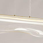 Люстра линейная с прозрачным волнообразным плафоном Wave Line варинант исполнения - 10 | Loft Concept в Ижевске