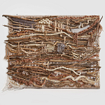 Большая Абстрактное Панно из веток и нитей Dryad Wall Art варинант исполнения - 6 | Loft Concept в Ижевске