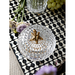 Конфетница прозрачная стеклянная на бронзовых ножках в виде морских коньков с крышкой в виде ракушки Eden Garden варинант исполнения - 4 | Loft Concept в Ижевске