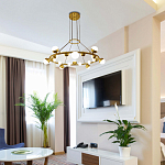 Люстра подвесная светодиодная с плафонами в форме шара Italian Globe Cedar Moss Light варинант исполнения - 1 | Loft Concept в Ижевске