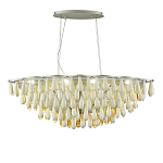 Люстра с подвесками в форме капель на серебристом каркасе Raindrop варинант исполнения - 1 | Loft Concept в Ижевске