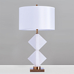 Настольная лампа белая на фигурном основании Aerial Geometry варинант исполнения - 3 | Loft Concept в Ижевске