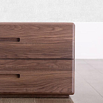 Прикроватный столик деревянный с 2-мя ящиками Moon Walnut Furniture варинант исполнения - 2 | Loft Concept в Ижевске