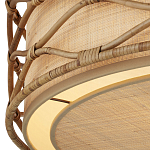 Подвесной светильник  из кованого железа и абажуром из ротанга Wicker Furniture варинант исполнения - 2 | Loft Concept в Ижевске