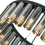 Люстра со стеклянными цилиндрическими плафонами Luminous Cylinders Smoky Round варинант исполнения - 5 | Loft Concept в Ижевске