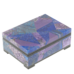 Шкатулка из натурального камня лазурит и чароит Stone Casket варинант исполнения - 1 | Loft Concept в Ижевске