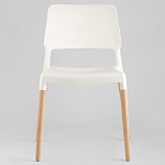Пластиковый стул на ножках из массива бука Ferret White варинант исполнения - 3 | Loft Concept в Ижевске