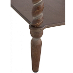 Приставной столик деревянный с резными ножками и нижней полкой Vintage Side Table Brown Wood варинант исполнения - 4 | Loft Concept в Ижевске