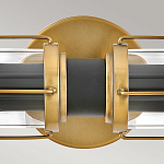 Бра для ванных комнат горизонтальное с 2-мя прозрачным цилиндрическим плафонами на круглом основании Hinkley варинант исполнения - 3 | Loft Concept в Ижевске