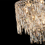 Люстра подвесная с хрустальными подвесками и металлическим основанием цвета Хром Ludivine Lighting варинант исполнения - 5 | Loft Concept в Ижевске