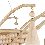 Люстра из деревянных бусин с подвесками в виде капель Wooden Beads варинант исполнения - 3 | Loft Concept в Ижевске