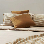 Чехол на подушку горчичного цвета с бахромой и объемным узором Ethnic mix варинант исполнения - 8 | Loft Concept в Ижевске