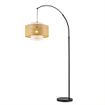 Торшер с декоративным поясом из плетеного бамбука Biuloggicu варинант исполнения - 1 | Loft Concept в Ижевске