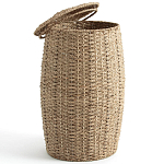 Корзина с крышкой из камыша Chane Wicker Basket варинант исполнения - 2 | Loft Concept в Ижевске