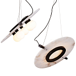 Подвесной светильник из мрамора в форме диска Marble Disc Pendant Light варинант исполнения - 1 | Loft Concept в Ижевске