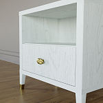 Прикроватная тумбочка с полкой Elsa Dreams White варинант исполнения - 3 | Loft Concept в Ижевске