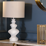 Настольная лампа с кремовым абажуром на спиралевидном основании Spun варинант исполнения - 1 | Loft Concept в Ижевске