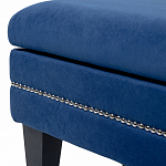 Мягкая банкетка на черных ножках с зоной для хранения Casket Blue варинант исполнения - 3 | Loft Concept в Ижевске