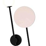 Бра с шарообразным плафоном и зеркальным круглым элементом Lunar Echo варинант исполнения - 1 | Loft Concept в Ижевске