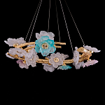 Люстра круглая на золотом каркасе с цветочным декором Miscellaneous herbs варинант исполнения - 2 | Loft Concept в Ижевске