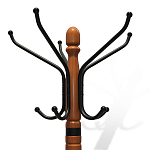 Вешалка напольная деревянная с черными металлическими крючками Noble Branches варинант исполнения - 2 | Loft Concept в Ижевске