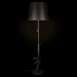 Торшер с черным абажуром и оригинальной ножкой в форме автомата Flos варинант исполнения - 1 | Loft Concept в Ижевске