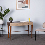 Стол письменный из массива бука с 2-мя ящиками бежевый Wenge Light варинант исполнения - 4 | Loft Concept в Ижевске